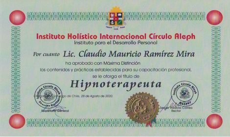 diploma hipnoterapeuta